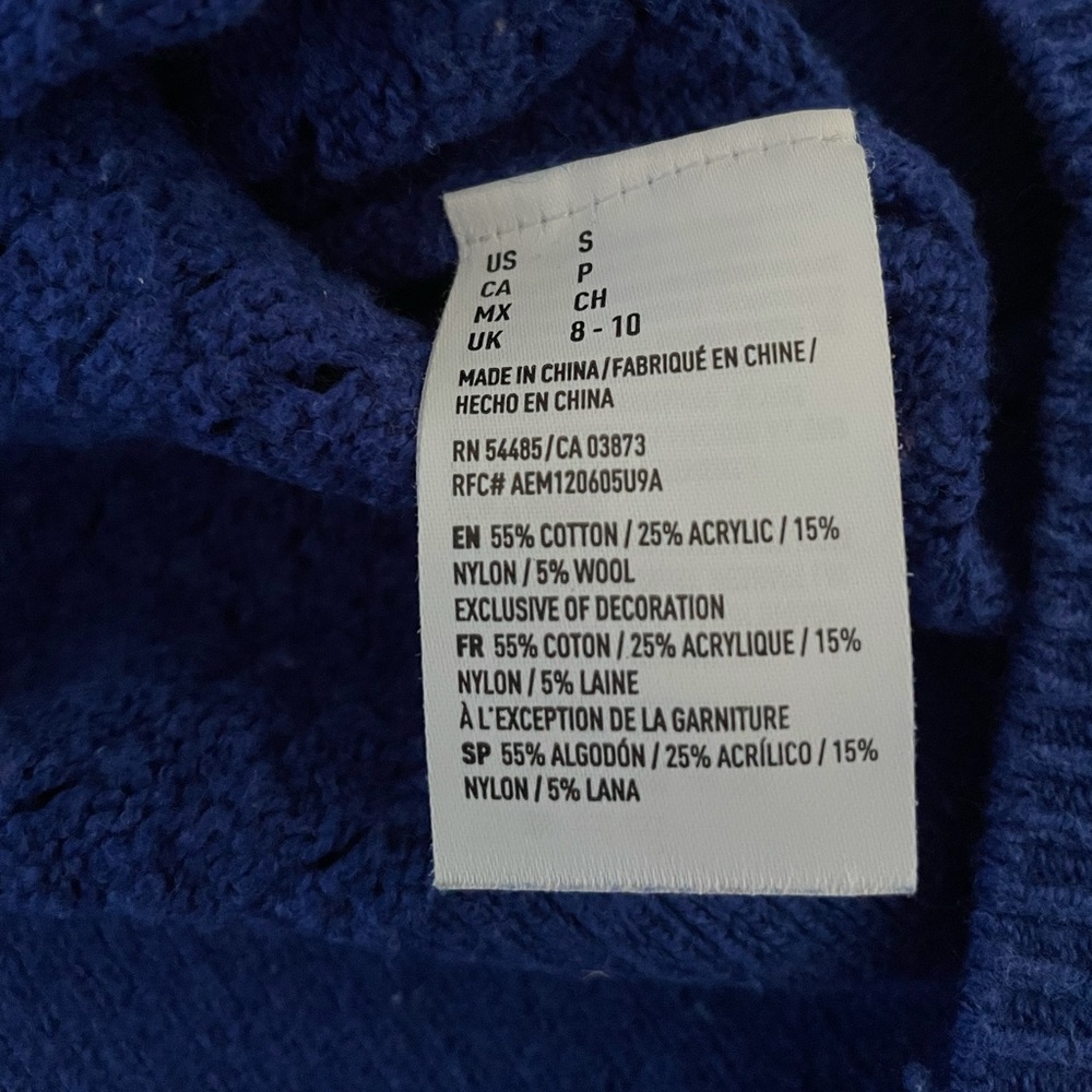American Eagle Electric Blue Knit Sweater - Picture 4 of 4